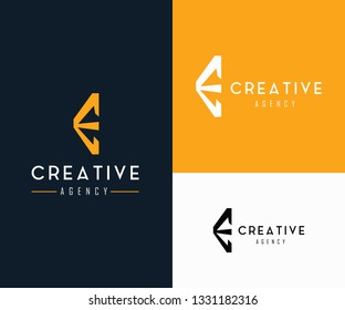 Letter E logo icon design template with business.