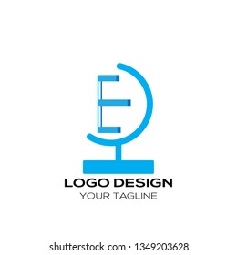 Letter E logo icon design template elements