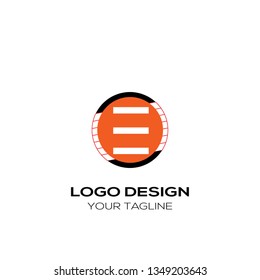 Letter E logo icon design template elements