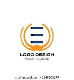 Letter E logo icon design template elements