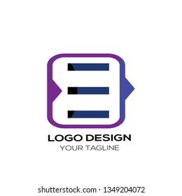 Letter E logo icon design template