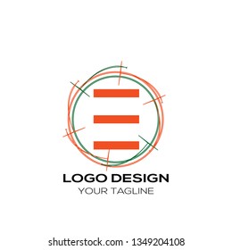 Letter E logo icon design template