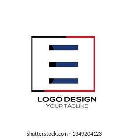 Letter E logo icon design template