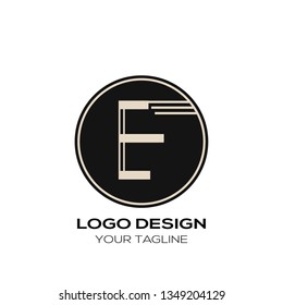 Letter E logo icon design template
