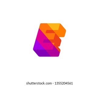 Letter E logo icon design template elements
