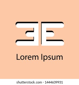 Letter E logo icon design template elements