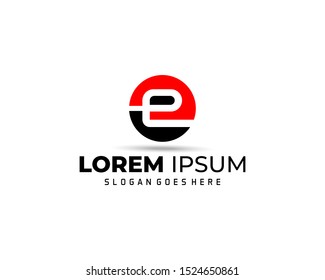 Letter E logo icon design template elements. Vector color sign.