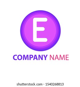 Letter E logo icon design template elements 