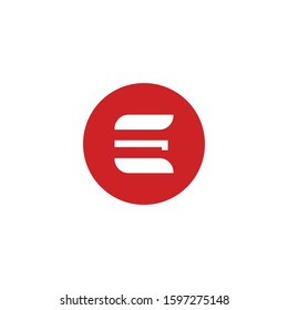 Letter E logo icon design template elements. Vector color sign.