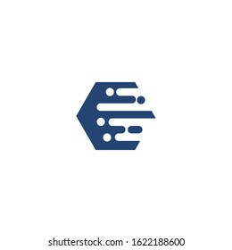 Letter E logo icon design template elements. Vector color sign.