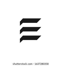 Letter E logo icon design template elements

