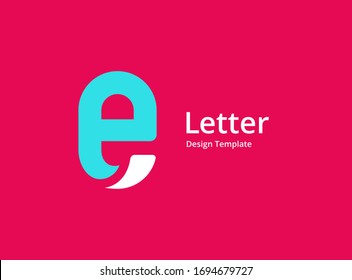 Letter E logo icon design template elements