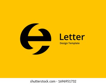 Design-Vorlagenelemente des Logos Buchstaben E