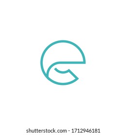 Letter E logo icon design template elements. Vector color sign.