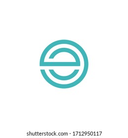 Elementos de plantilla de diseño de icono de logotipo de carta E. Signo de color del vector.