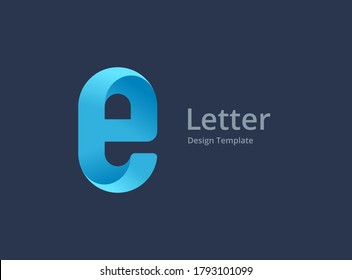 Letter E logo icon design template elements