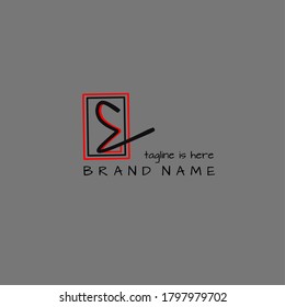 Letter e logo icon design template elements