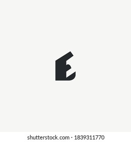 Letter E logo icon design template elements