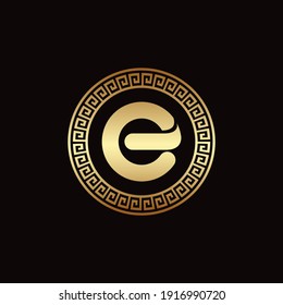 Plantilla de elemento de diseño de icono de logotipo de carta E