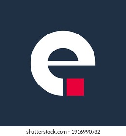 Plantilla de elemento de diseño de icono de logotipo de carta E