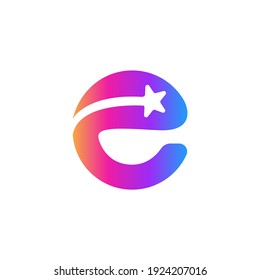 Design-Vorlagenelemente des Logos Buchstaben E