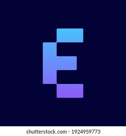 Letter E logo icon design template elements