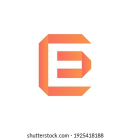 Design-Vorlagenelemente des Logos Buchstaben E