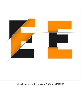 Letter E logo icon design template elements. Vector color sign.