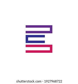 Letter E  logo icon design vector illustration template