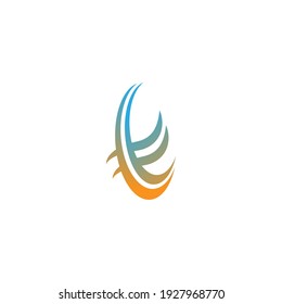 Icono de logotipo de carta E diseño ilustración vectorial