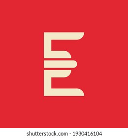 Letter E logo icon design template elements.