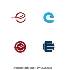 Letter E logo icon design template