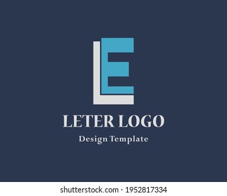 Letter E logo icon design template elements. Vector color sign.