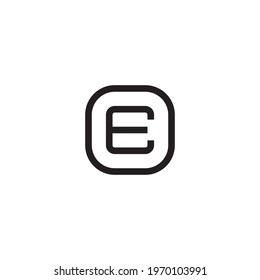 Letter E logo or icon design