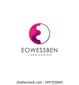 Letter E logo icon design template elements. Vector color sign.