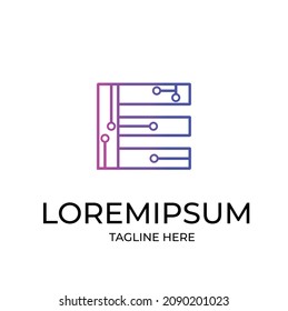 Letter E logo icon design template elements