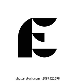 Letter E logo. Icon design. Template elements. Geometric abstract logos
