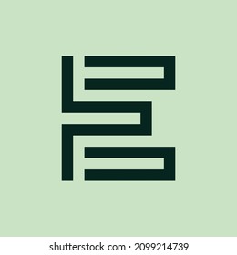 Letter E logo. Icon design. Template elements. Geometric abstract logos