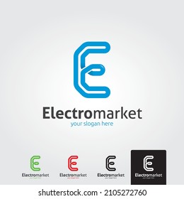 Design-Vorlagenelemente des Logos Buchstaben E