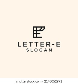 Letter E logo icon design vector 