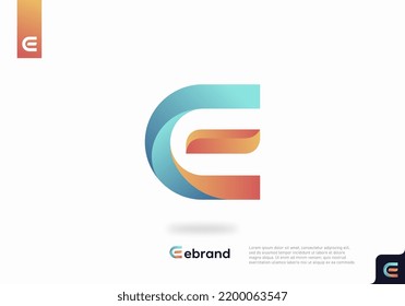 Letter E logo icon design template elements