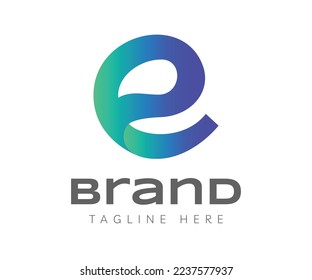 Letter E logo icon design template elements  Gradient blue initial letter E logo  Usable for Branding   Business Logos 
