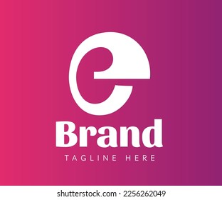 Letter E logo icon design template elements. Initial letter E with seashell shape. Usable for Branding and Business Logos.