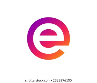 Letter E logo icon design template elements