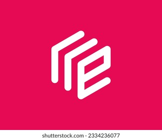 Elementos de la plantilla de diseño de iconos del logotipo de la letra E