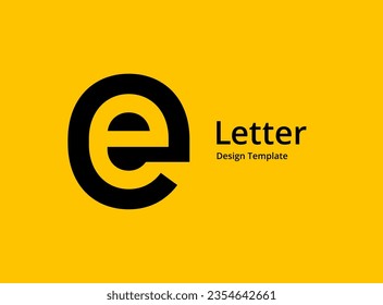 Letter E logo icon design template elements