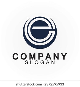 Plantilla de diseño de icono de logotipo de carta E