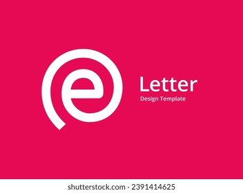 Letter E logo icon design template elements