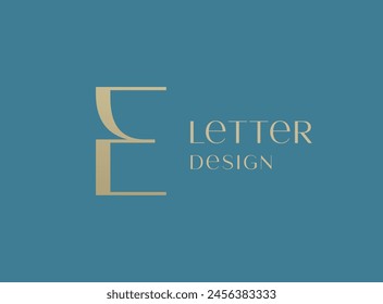 Letter E logo icon design. Classic style luxury monogram.