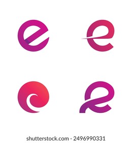 Letter E logo icon design vector template